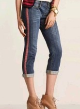 CAbi Medium Blue Johnny Crop Tux Ankle Jeans Pants Women  s Size 4    ZE 