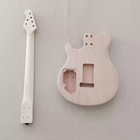 DIY Electric Guitar Kit Mahogany Body Maple Fretboard Neck Flame Top CR Part — photo 8