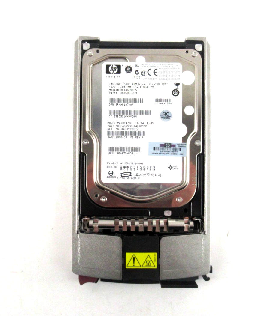 146.8GB Wide Ultra320 SCSI 3.5"" 10K (With Caddy) HDD - 289044-001