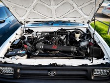 Black Coated Air Intake System Kit For 1989-1994 Toyota 4runner Pickup 2.4l