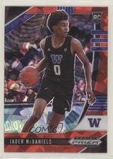 2020-21 Panini Prizm Draft Picks Red Ice Prizm Jaden McDaniels #11 7iu
