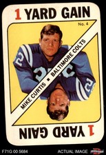 1971 Topps Game #4 Mike Curtis Colts Duke 8 - NM/MT