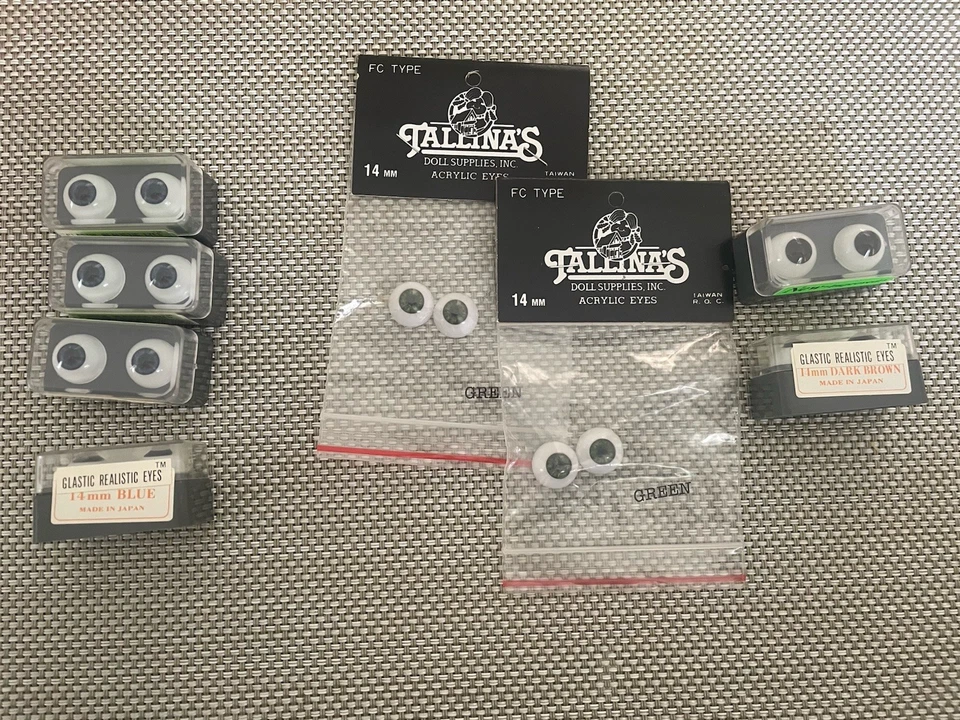 Surtido de 30 juegos de ojos de vidrio acrílico para muñecas Foto 4 de 4