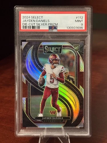 2024 Panini Select Die Cut Silver Prizm Jayden Daniels Rookie (RC) #112 PSA 9