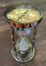 Sand Timer Hourglass Brass Nautical Maritime Hour Glass Vintage Sand Clock Gift
