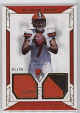 2017 National Treasures Rookie Dual Materials Gold 1/49 Deshone Kizer #26 18bc