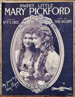 scarce SILENT FILM star MARY PICKFORD sheet music 1914