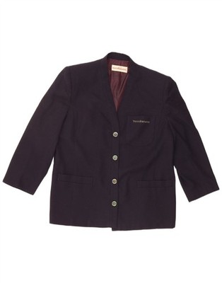 Roccobarocco Damen 4 Knöpfe Blazer Jacke UK 16 Large Navy Blau AM04