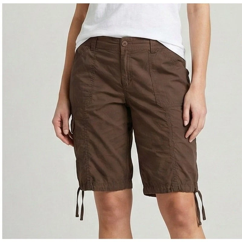 Bermuda femme Bambi en coton stretch orange - Paris