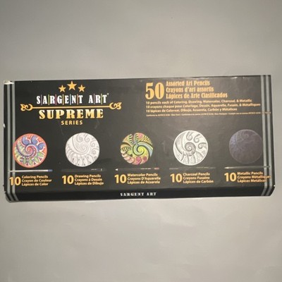 Sargent Art Supreme Series 50 Art Pencils Set - Colored, Drawing, Watercolor, M 