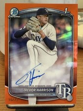 2025 Bowman Chrome Trevor Harrison True Orange Auto /25 1st Bowman Auto #CPA-THA