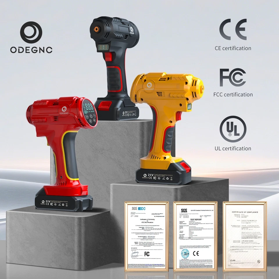 Inflador de Neumáticos Portátil 21V 2X Más Rápido, 160PSI, Doble Fuente de Alimentación (Negro) Foto 2 de 4