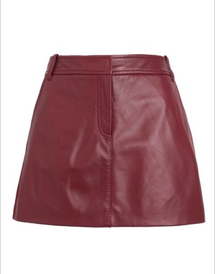  MAX&CO by MAX MARA  Mini Gonna Pelle Jersey Mini Rot Lederrock IT46_FR44
