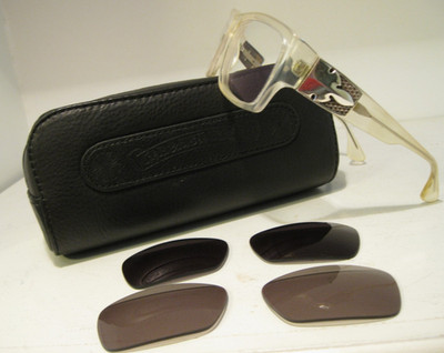 Rare Vtg. CHROME HEARTS G-Money IV Eyeglasses Sunglasses Wheat Crystal 59mm Lens