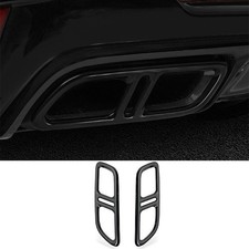 Black Titanium Rear Tail Exhaust Muffler Tip Pipe 2pc For Cadillac Ct4 2020-2022