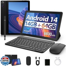 Tablet, 11 Inch Android 14 Tablets, 14GB RAM 64GB ROM TF 1TB wi