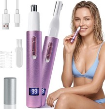 Ear and Nose Hair Trimmer with LED indicator USB Rechargeable Water Resistant