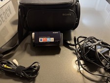 Sony Handycam DCR-SR68 80GB Camcorder- Blue - Tested and Works