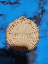 Hersey-Sparling Co Dedham  Mass USA Brass Water Flow Meter 