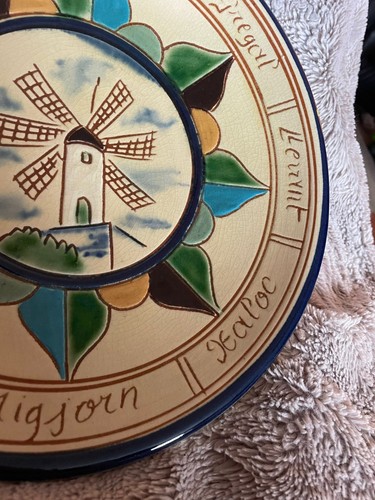 Puigdemont Pottery Decorative Plate Depicting a windmill Spanish Places 1960s - Picture 6 of 8