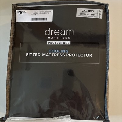 Mattress Protector  Dream Cooling Fitted Cal King Size Universal Depth