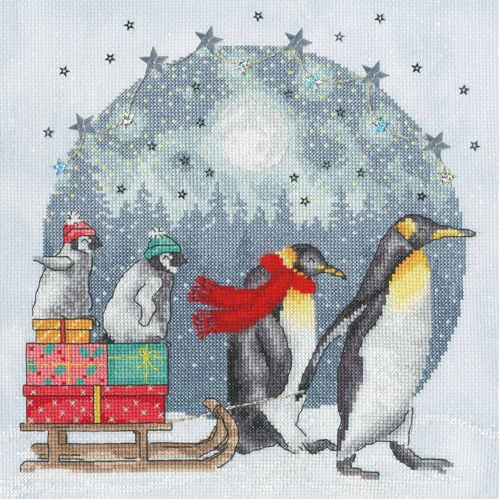 Bothy Threads Winter Waddle - Penguins Counted Cross Stitch Kit by Jane Sunner