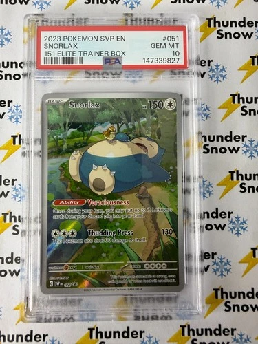 Snorlax #051 2023 Pokemon 151 ETB Promo PSA 10
