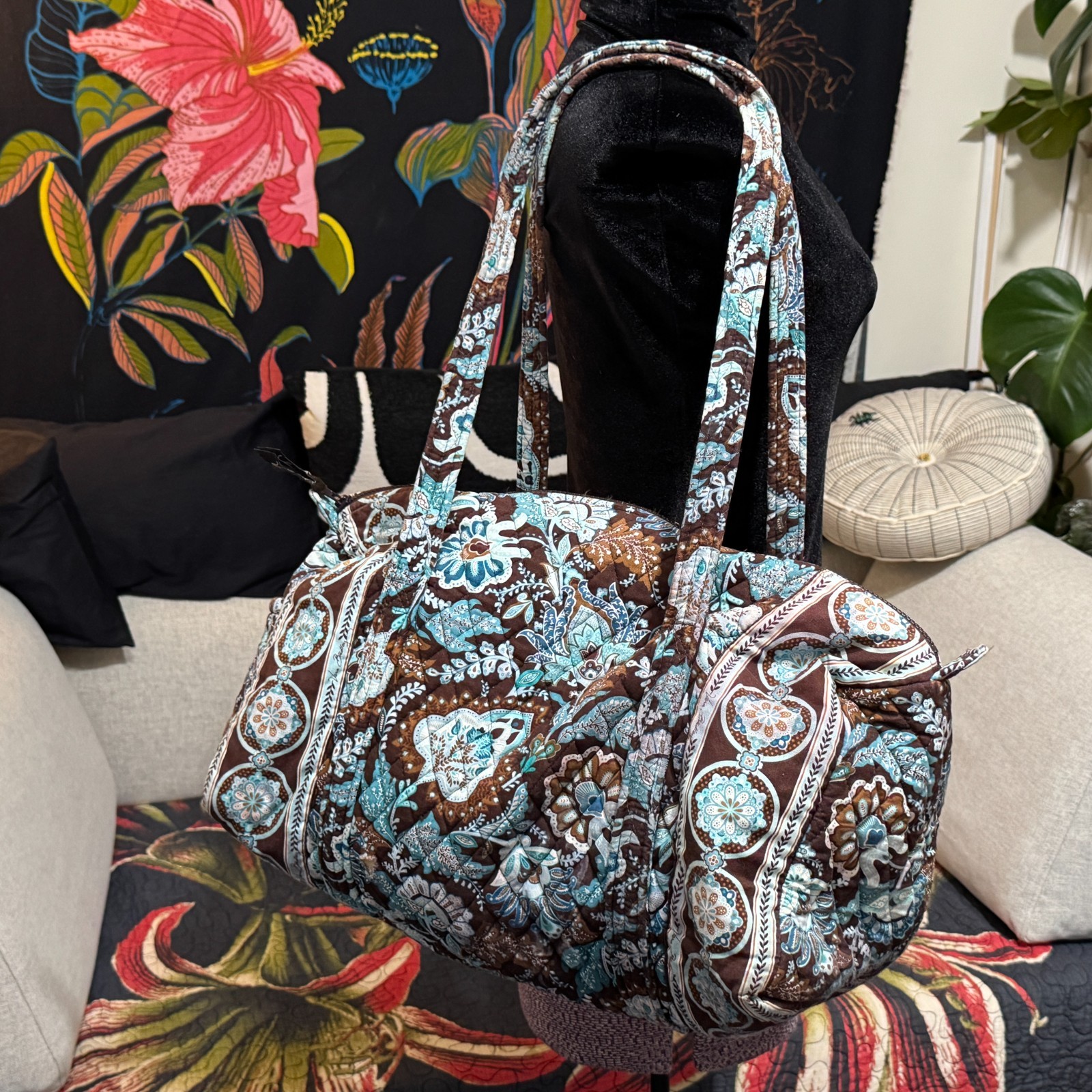 Vera Bradley Java Blue Pattern Double Handle Smal… - image 9