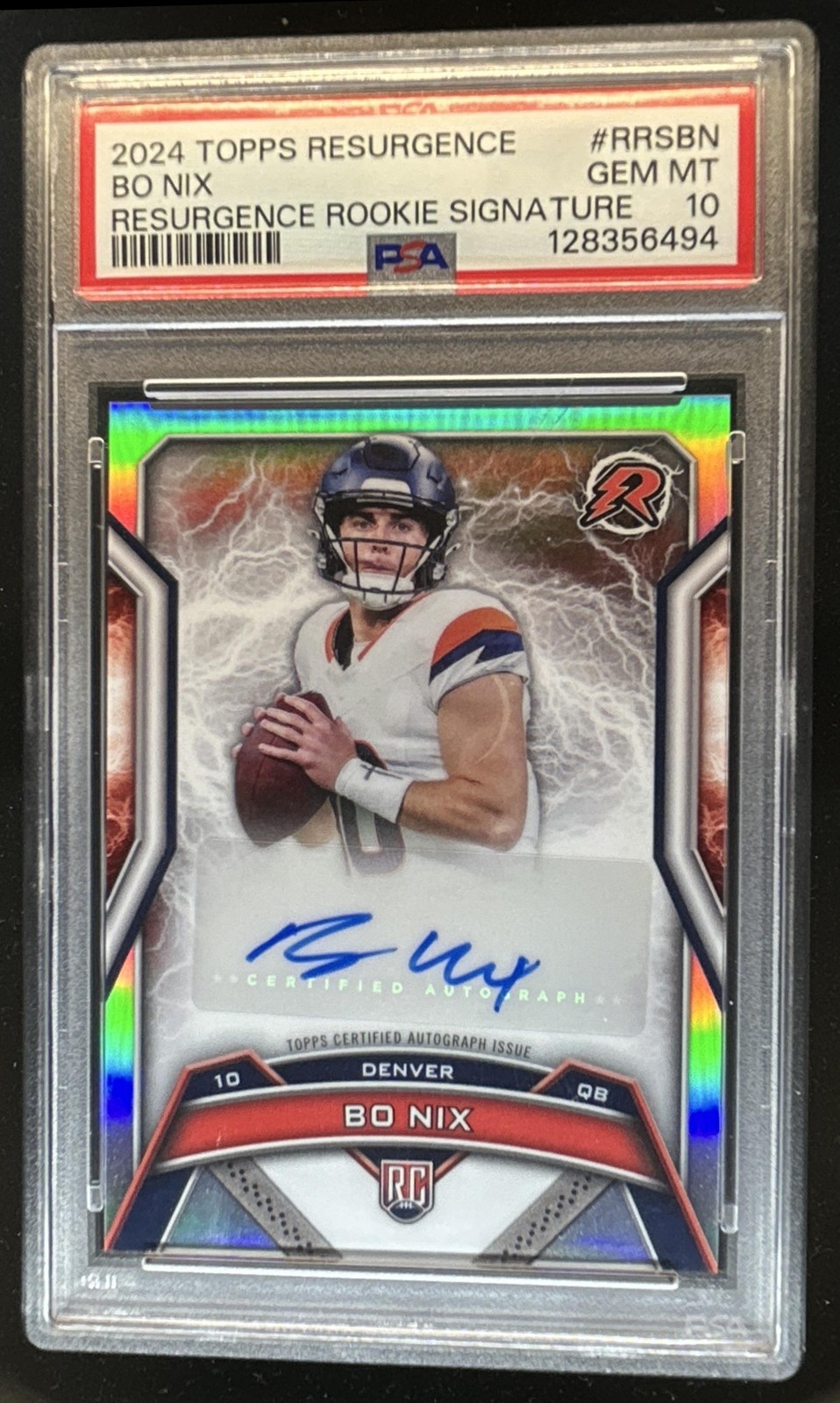 Bo Nix Topps Resurgence Rookie Signatures #RRSBN Base