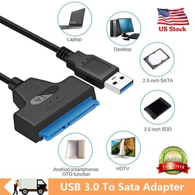 USB 3 to SATA External Converter Adapter Cable for 2.5'' HDD SSD SATA III 5Gbit/s