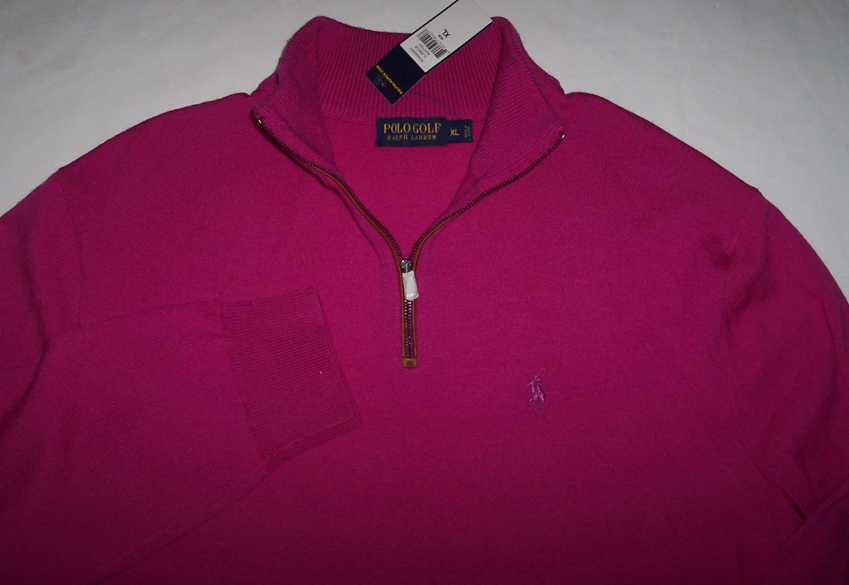 Polo Ralph Lauren Men's Pink 1/2 Zip Features for sale | eBay