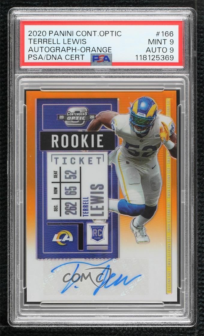 Terrell Lewis Panini Contenders Optic #166 Autograph-Orange
