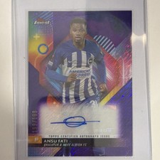 Topps 2023-24 Finest UEFA Ansu Fati Purple Shimmer Auto /199 Brighton & Hove