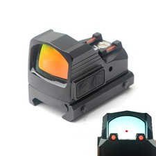 Mira telescópica de punto rojo holográfica de doble fibra para soportes de airsoft para rifle GLOCK de 20 mm