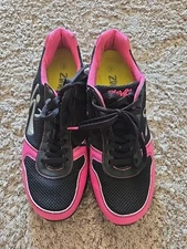 Women's ZUMBA  Pink/Black Sneakers Size 9 Good Condition