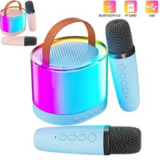 Karaoke Anlage Mit 2 Mikrofonen Bluetooth Karaoke Maschine für Kinder Geschenke