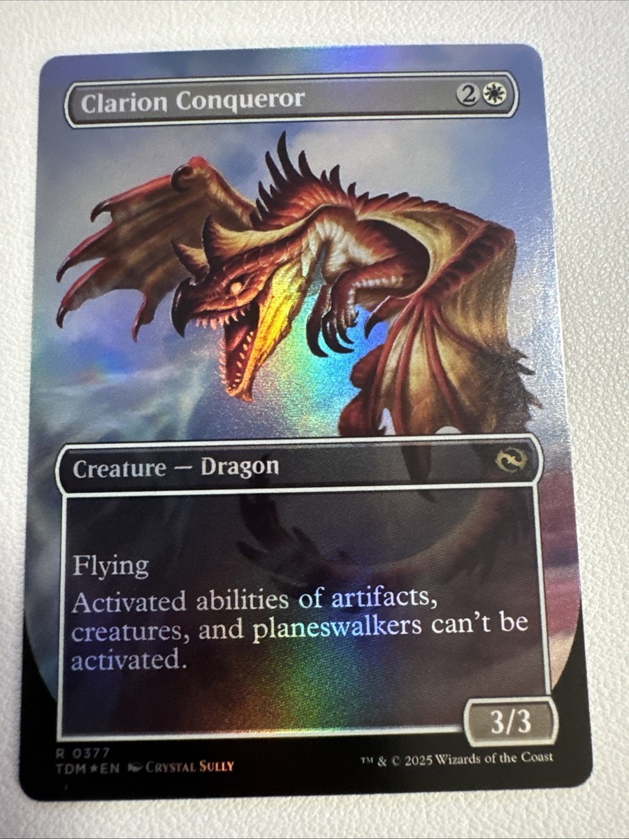MTG 憤怒 foil Clarion Conqueror Borderless (NM Foil) TDM-0377 Rare MTG | eBay