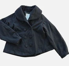 DIESEL Black  Wool blend  girl size 10 coat