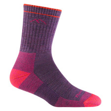 Darn Tough 1903 Plum Heather Women's Hiker Micro Crew Midweight Hiking Sock