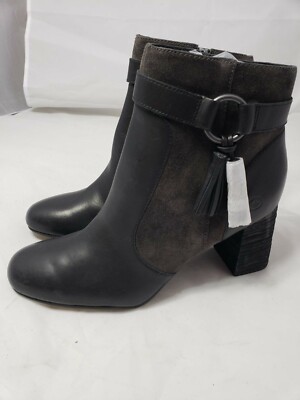 Born, size 9.5, black/gray colored leather boots | eBay display picture 1