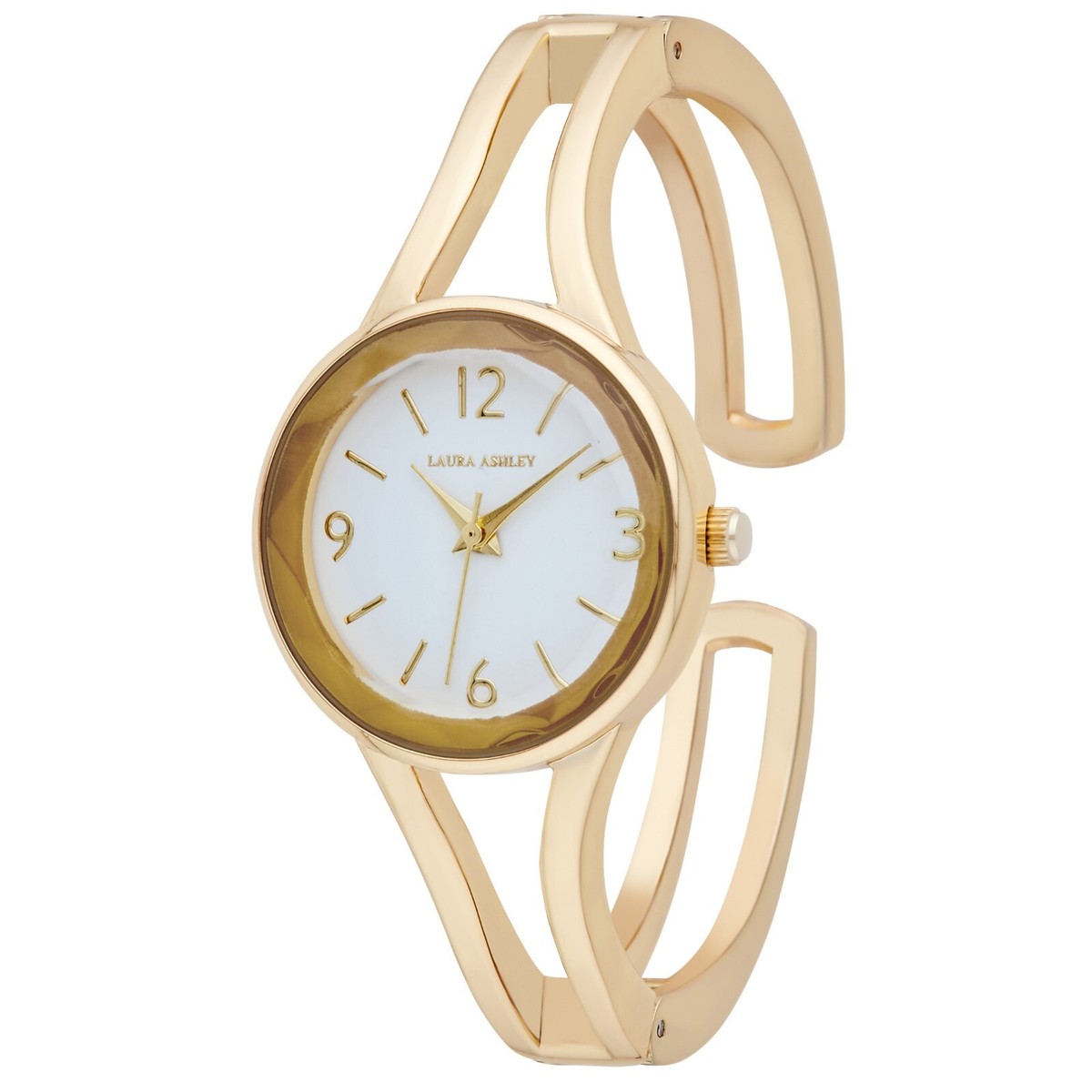 Laura Ashley Women's 28mm Faceted Crystal Bangle Watch (LA2074) | eBay