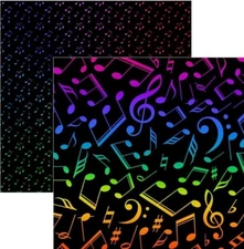 Neon Notes scrapbook paper, double-sided Scrapbook Customs #38778