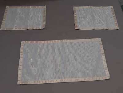 Drei Zentren 3 Stück Motiv Elegant Vielseitig Keks Grau Made in Italy