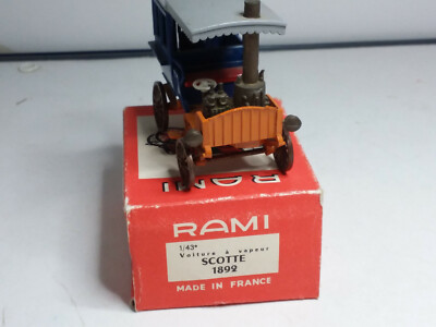 Rami JMK Scotte Voiture à Vapeur 1892 - Miniature 1:43 Métal Sous Boîte Plexiglas - Occasion