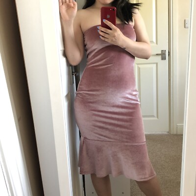 I saw It First velvet Pink Tube Dress Size 8 | eBay