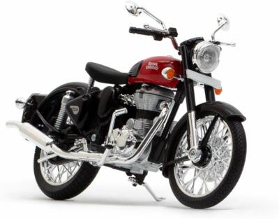 Royal Enfield Original Red Color Bike Miniature/Scale ...