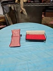Vintage 1950 Watko Mid Century Doll Furniture Lounge Chair And Sofa Metal Vinyl