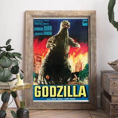 Godzilla 20x28 Vintage Monster Movie Poster, Reproduction Wall
