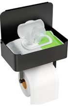 JUYSON Toilet Paper Holder with Shelf, Flushable Wipes Dispenser Fits for...