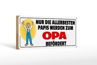 Holzschild Spruch 27X10 Cm Zum Opa BeföRdert Holz Deko Schild Wooden Sign